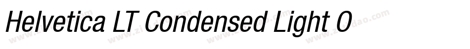 Helvetica LT Condensed Light Oblique字体转换
